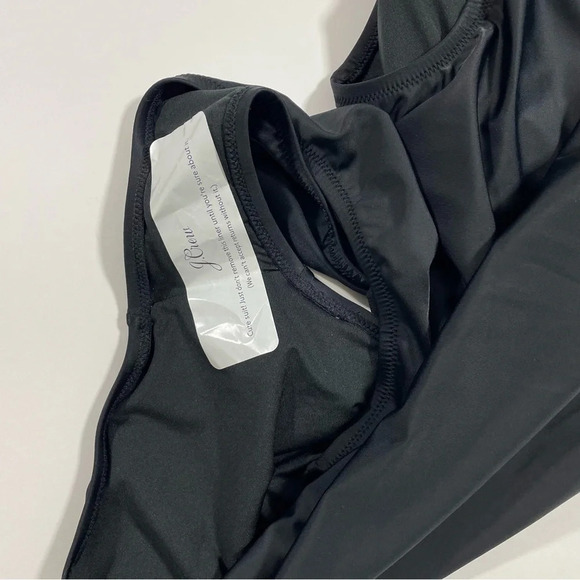 New J Crew Bow One Shoulder One Piece Swimsuit Black Size 22 - Picture 5 of 8